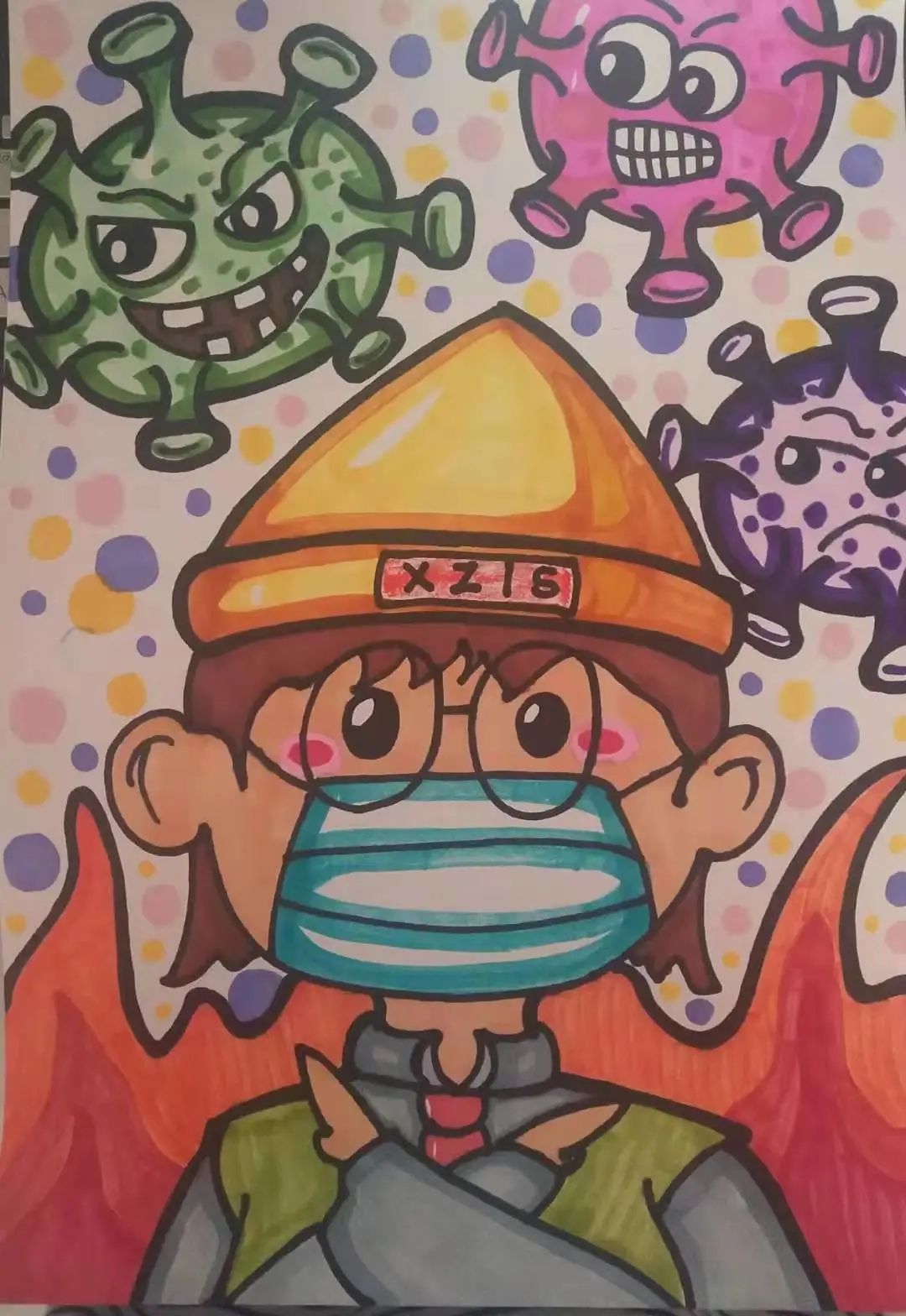 画抗疫情的画/画抗疫情的画怎么画-第2张图片