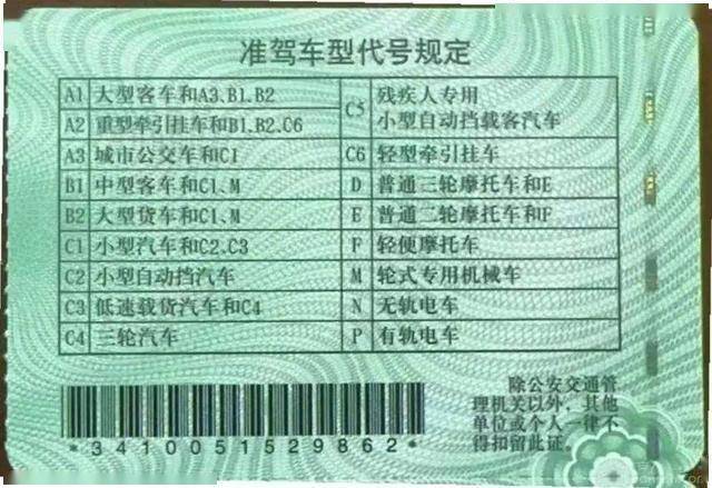 驾驶非准驾车型/各驾驶证准驾车型一览表-第1张图片