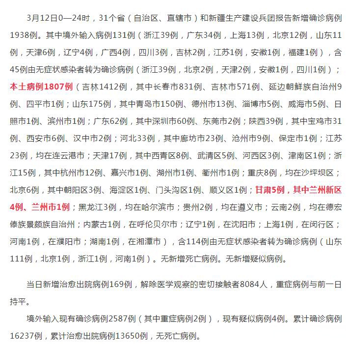 31省新增12例确诊-31省新增确诊12例