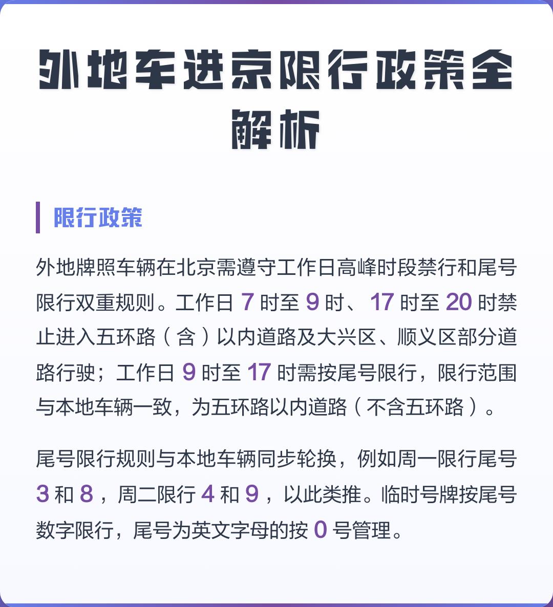 【北京外地车辆限行,北京外地车辆限行区域】-第2张图片