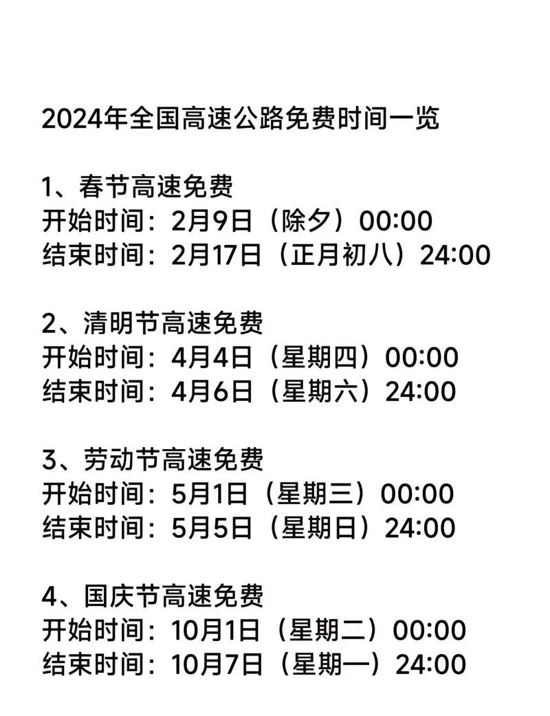 春节高速免费通行时间2022／春节高速公路免费时间确定